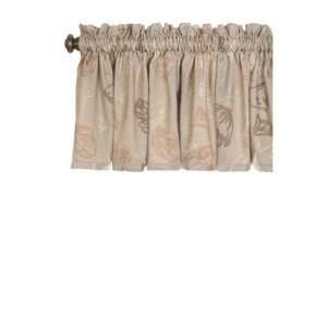  Molino   Taupe Windows 80x20 Valance with Ruffle