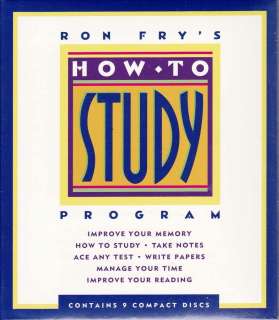 How To Study Program *Ron Fry 9 CDs Highbridge 2006 NEW 9781598870343 