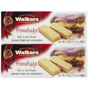 Walkers Homebake Shortbread Fingers, 5.3 oz, 2 ct (Quantity of 4)