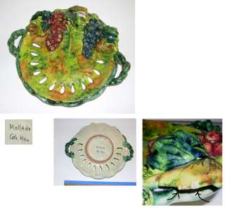Beautiful Vintage Mexican Signed 8 Art Pottery Dish  