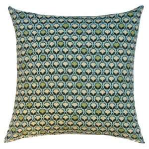  Modern Bud Glacier Blue Floral Throw Pillow (Insert Sold 