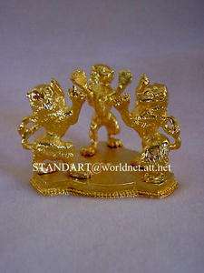Russian Imperial Gold metal Egg Stand with 3 Lions  