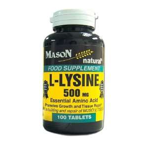  Mason L LYSINE 500 MG TABLETS 100 per bottle Health 