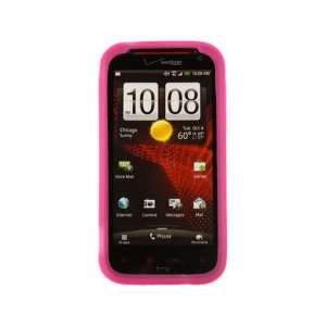 Durable Soft Silicone Skin Phone Protector Case Cover Hot Pink For HTC 