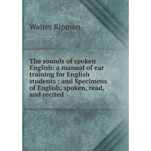   manual of ear training for English students Walter Ripman Books
