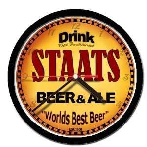  STAATS beer and ale cerveza wall clock 