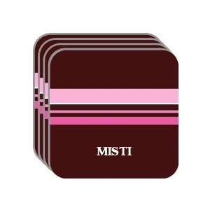 Personal Name Gift   MISTI Set of 4 Mini Mousepad Coasters (pink 
