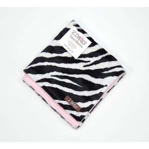  Z. Daisy Minky Zebra Baby Travel Blanket 12x12 Baby