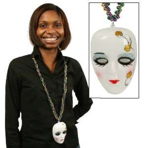   Party By Beistle Company Mardi Gras Braided Beads with Mime Medallion