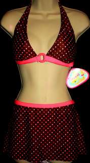 IBIZA Bikini sz 14, 16 skirted 2pc halter bathing suit swim set L XL 