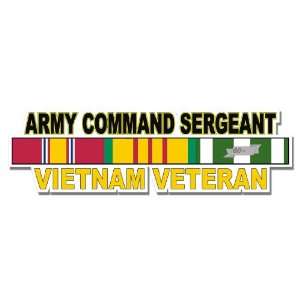 US Army Command Sergeant Vietnam Veteran Window Strip Decal Sticker 5 