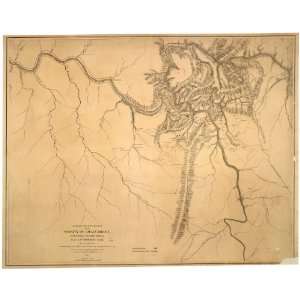 Civil War Map Military reconnaissance in the vicinity of 