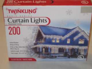   Light Set Illuminated Icicles 200 ct String To String 18  