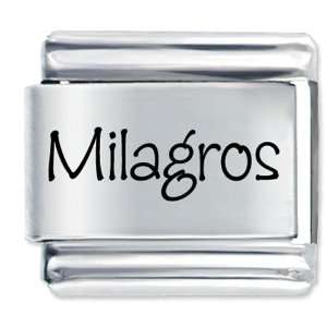  Name Milagros Italian Charms Bracelet Link Pugster 