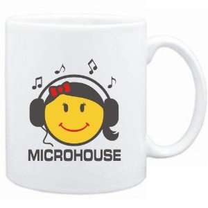  Mug White  Microhouse   female smiley  Music Sports 