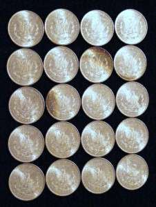 FULL ROLL   20  1878 S Morgan Silver Dollars 20 Original Roll All 