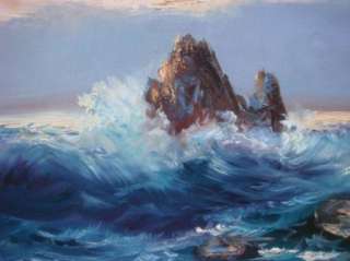 Deaca Huge Seascape Impressionist Oil Painting Art  