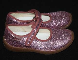   Pink Sparkle Glitter Velcro Mary Jane Sneaker Shoes 29 11 EUC  
