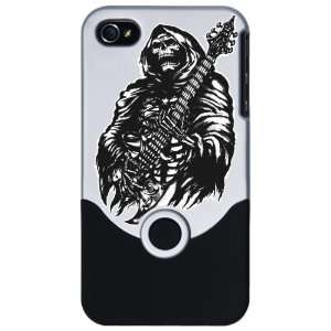 iPhone 4 or 4S Slider Case Silver Grim Reaper Heavy Metal Rock Player