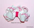 Hand Sewn Boutique Daddys Girl Hair Bow Layer 3 Inch Fathers Day 