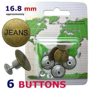   Jeans Brass NO SEW JEAN TACK DUNGAREE BUTTONS Arts, Crafts & Sewing
