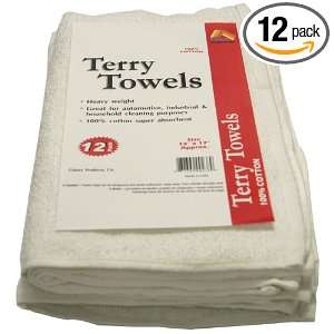  Paint Essentials 14 Inch x 17 Inch Terry Towels, White 12 