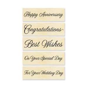  New   Stampendous Special Messages Rubber Stamp Set 5/Pkg 