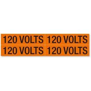  120 Volts, Medium (1 1/8 x 4 1/2) Label, 4.5 x 1.125 