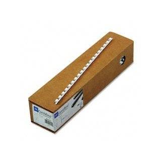 GBC CombBind Spines, 0.25 Inch, 25 Sheet Capacity, White, 100 per Box 