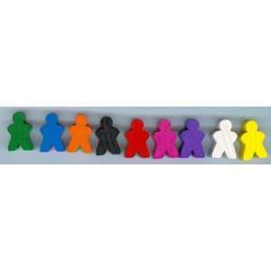   Accessories Wooden Worker Meeples (9 assorted colors) Toys & Games