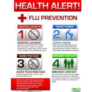  ZING 5011 Safety Poster, Flu Prevention