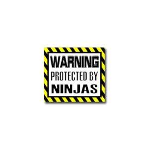  Warning Protected by NINJAS   Window Bumper Laptop Sticker 