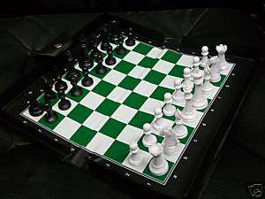 Magnetic Chess Set with Laminated Art + Chess Mat  