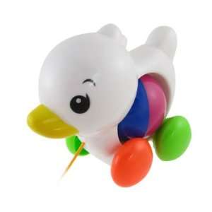  Ball w Beads Inside String White Duck Shape Car Toy Toys & Games