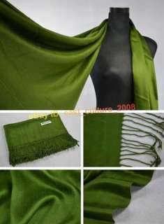 Solid Color Pashmina Cashmere Shawl Wraps Scarf WPS 19  