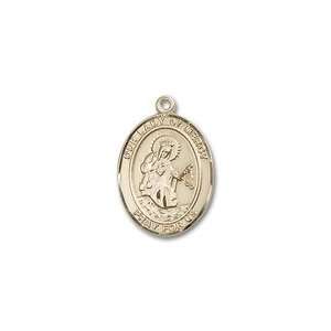  Our Lady of Mercy Medium 14kt Gold Rosary Center Jewelry