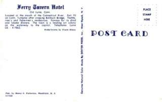   POSTCARD c1950s Ferry Tavern Hotel OLD LYME, CT CONN. Unused  