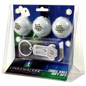  Marquette Golden Eagles NCAA 3 Ball Gift Pack w/ Keychain 