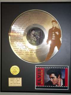 Elvis Presley Jailhouse Rock 24k Gold Record Limited Edition Free 