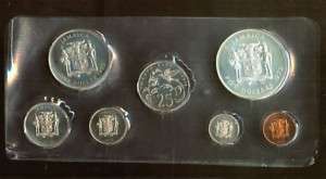 1972 Jamaica Proof Set 7   Coins  