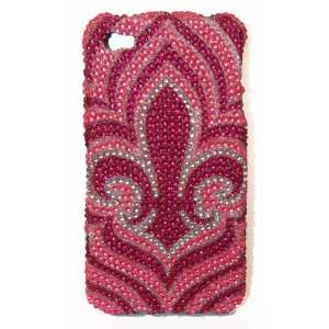   Fleur De Lis Curvy Jewel Case iPhone 4G Cell Phones & Accessories