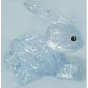   3d Crystal Clear Bunny Rabbit Jigsaw Puzzle Gadget Iq Toys & Games