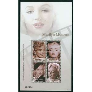  Marilyn Monroe Sheet 4 Rare Mint Micronesia Stamps 726 
