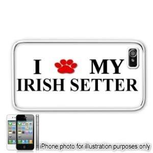  Irish Setter Paw Love Dog Apple iPhone 4 4S Case Cover 