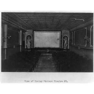   moving picture theaters,c1909,#3,seats,isle,screen