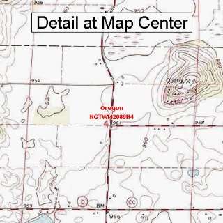 USGS Topographic Quadrangle Map   Oregon, Wisconsin (Folded/Waterproof 