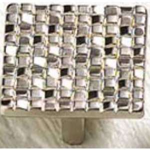   Italian Design Mosaic Square Knob Satin Nickel