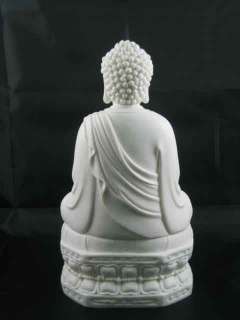 White Porcelain Buddha Figure Statue 12H #41137  