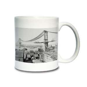  Manhattan Bridge Construction, 1909, Coffee Mug 