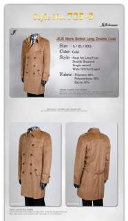 JEJE Gold color Faux fur Belted Long Mens Coat US M  